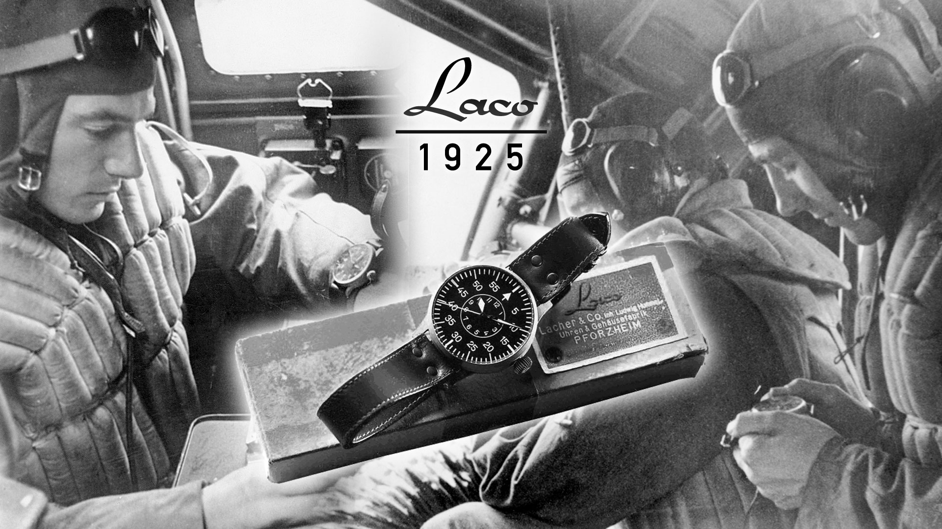 Laco BY LACHE パイロットウォッチセット 交換ストラップ付き Leipzig